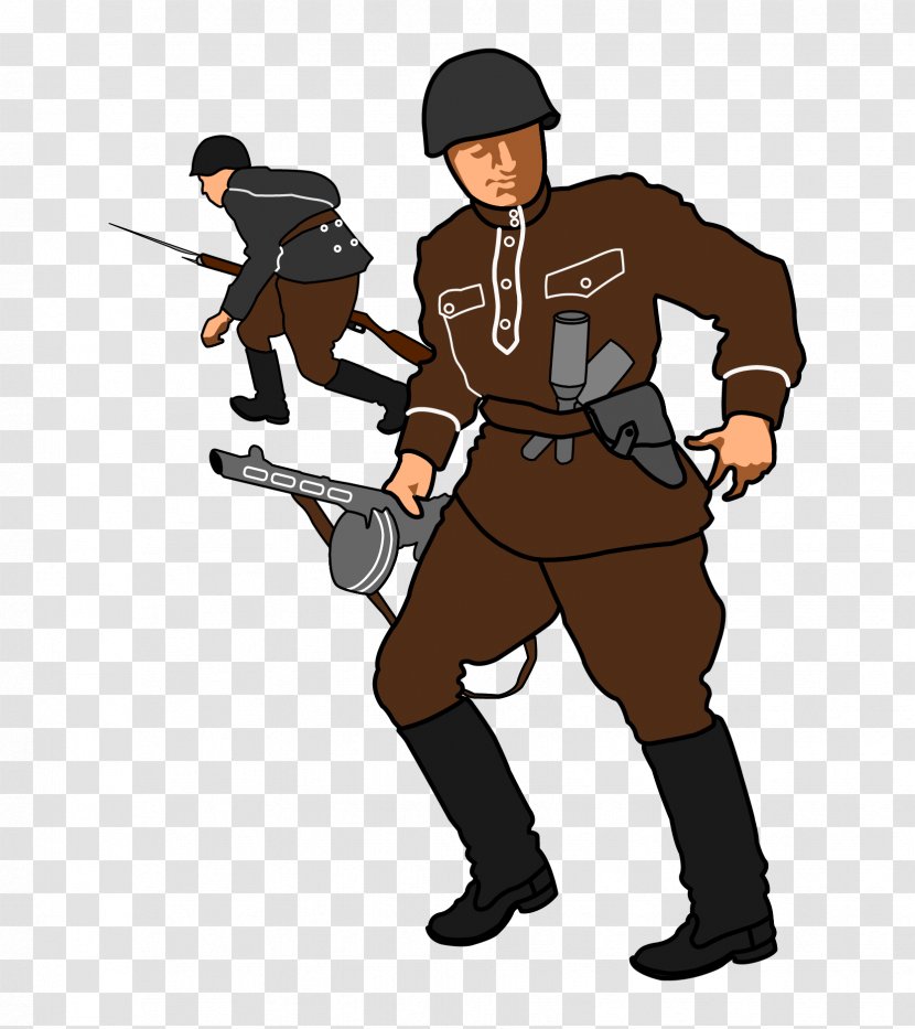 Soviet Union Second World War Soldier Clip Art - Hand-painted Soldiers Transparent PNG