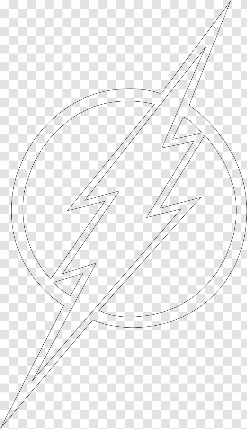 Line Art Drawing White - Black And - The Flash Transparent PNG