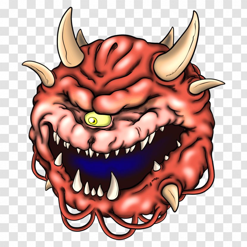 Dragon Quest V Doom Cacodemon Monster - Flower - Evil Bunnies Transparent PNG