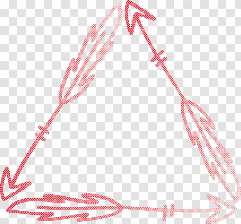 Boho Arrow Triangle Frame Transparent PNG
