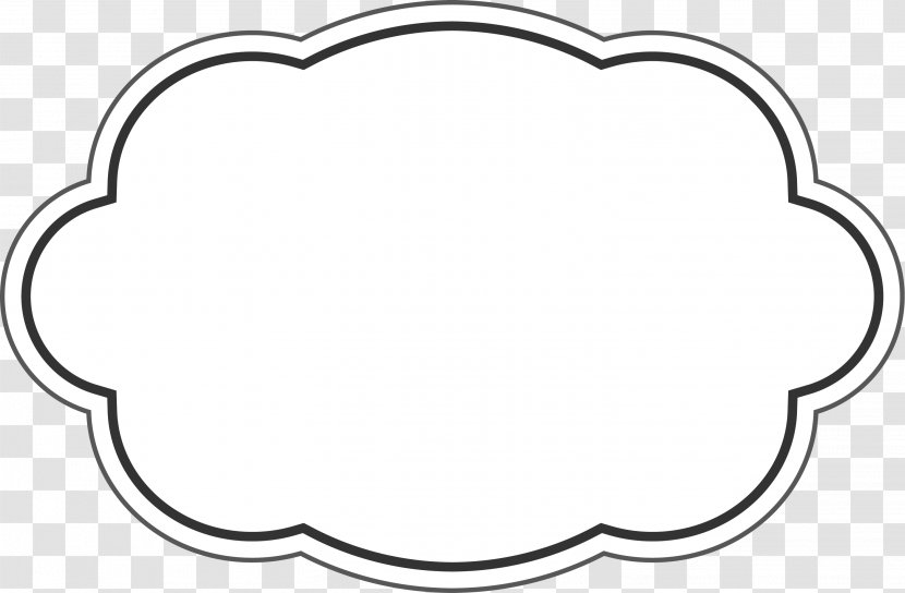 Little Clean Cloud Card - Area - Black And White Transparent PNG
