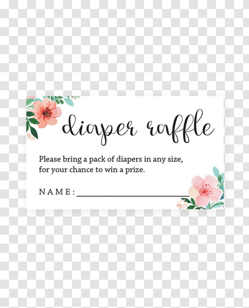 Diaper Cake Baby Shower Raffle Infant - Flowering Plant - Ticket Transparent PNG