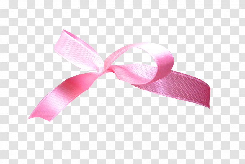 Pink Ribbon Shoelace Knot - Shoelaces - Bow Transparent PNG