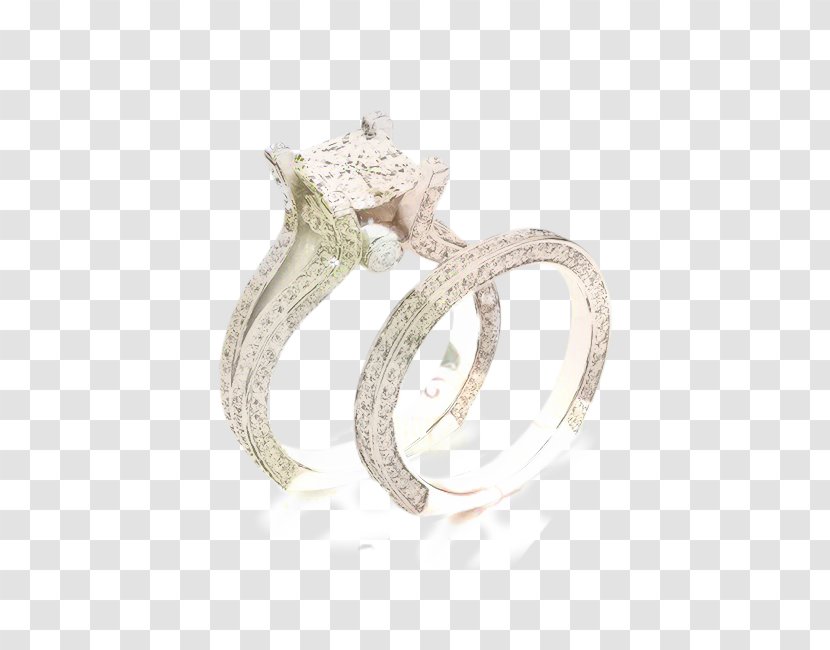 Wedding Ring Silver - Diamond - Gemstone Platinum Transparent PNG