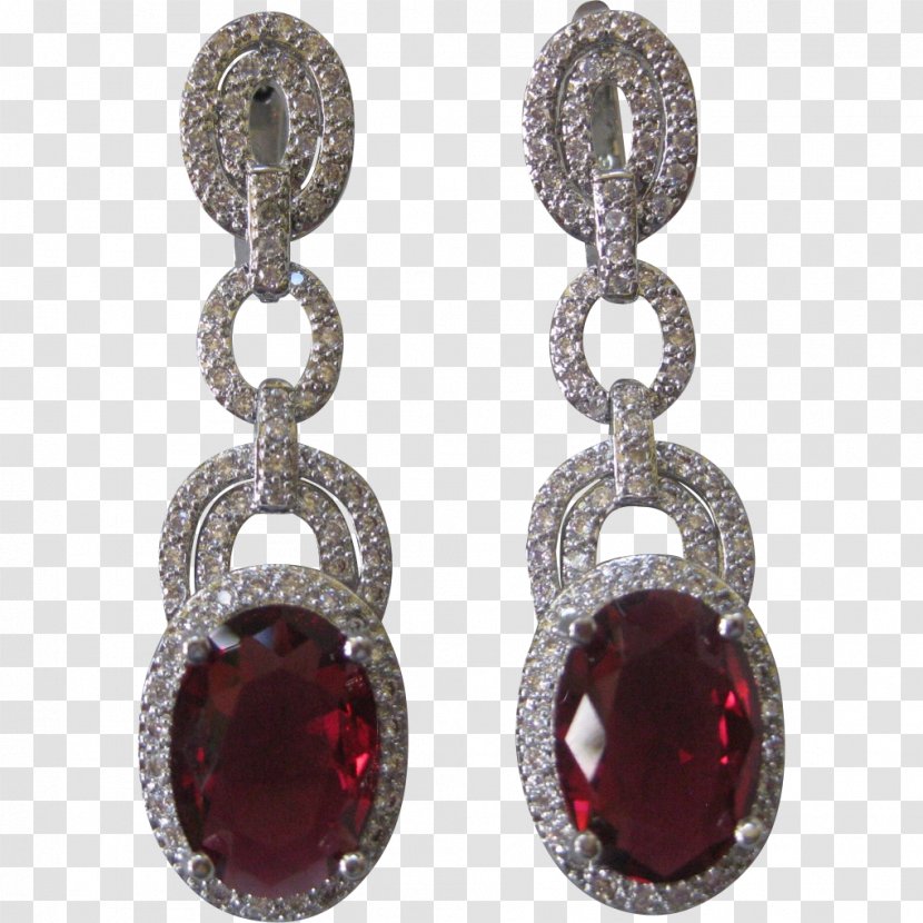 Ruby Earring Gemstone Jewellery Diamond Transparent PNG