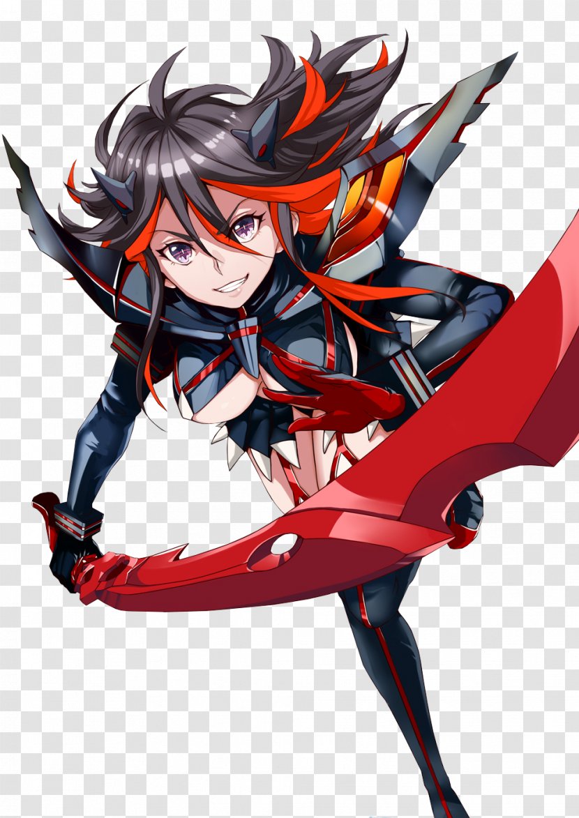 Ryuko Matoi Senketsu Drawing Desktop Wallpaper - Silhouette - Watercolor Transparent PNG