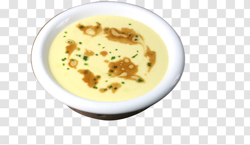 Egg Foo Young Chinese Steamed Eggs Leek Soup Cuisine Yong Tau - Dip Transparent PNG