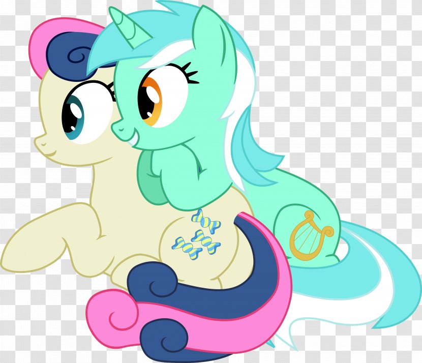 Pony Bonbon Lyra - Cartoon - Flower Transparent PNG