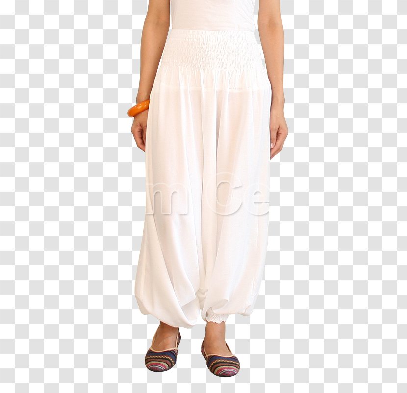 Pants Waist Wide-leg Jeans Skirt Jumpsuit - White - Woman Transparent PNG