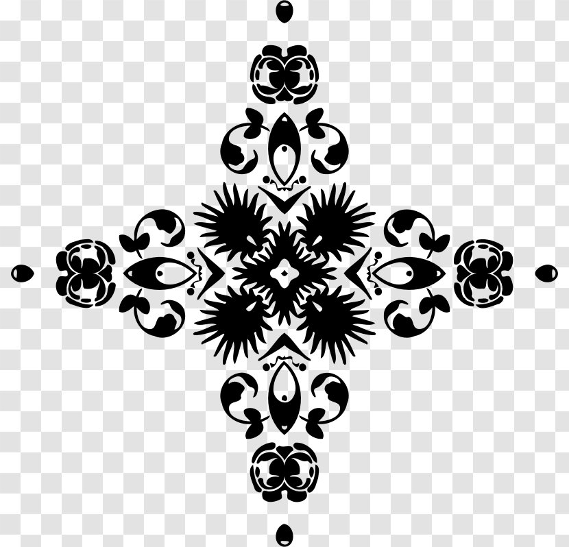 Black And White Christmas Tree Visual Arts Monochrome Pattern - Ornament Transparent PNG