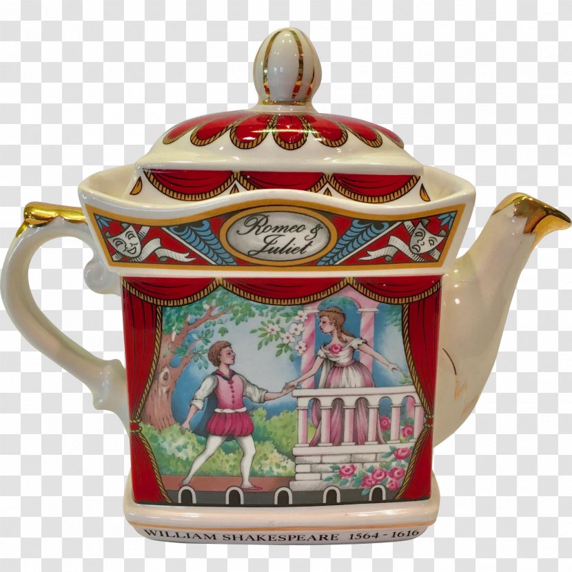 Romeo And Juliet Teapot Porcelain England J. & G. Meakin - Christmas Ornament Transparent PNG