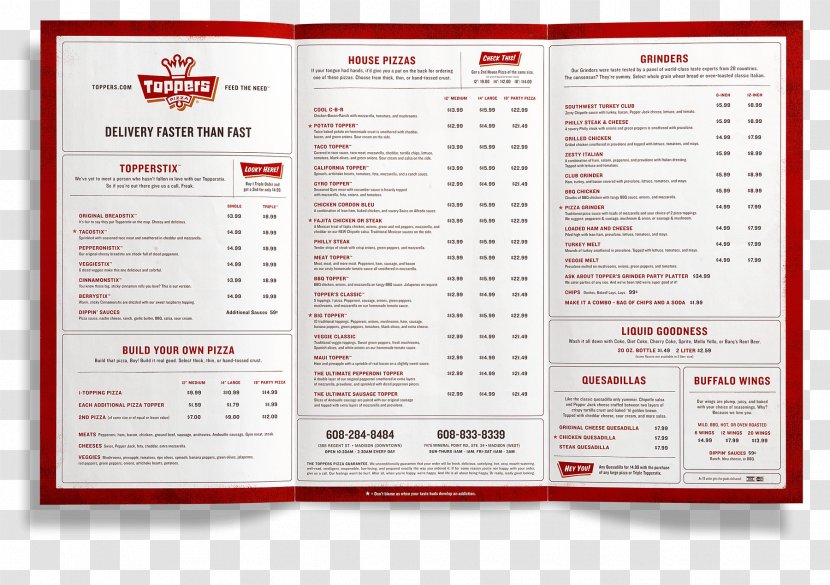 Toppers Pizza Menu Shine United Urbanspoon - Yelp Transparent PNG