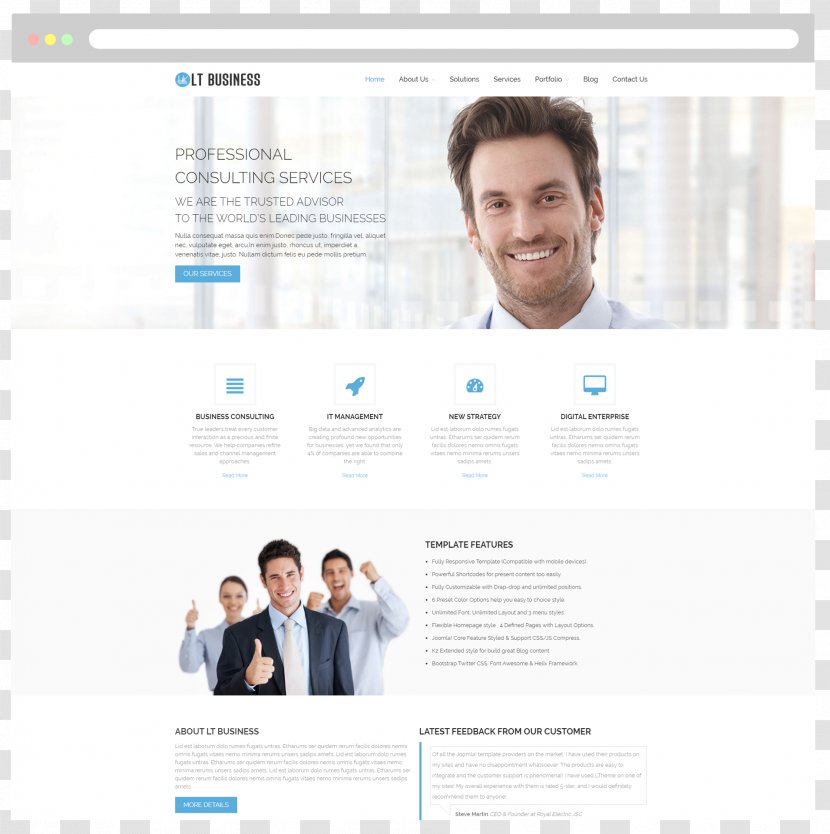 Responsive Web Design Corporation Business Template WordPress - Businessperson - Theme Transparent PNG