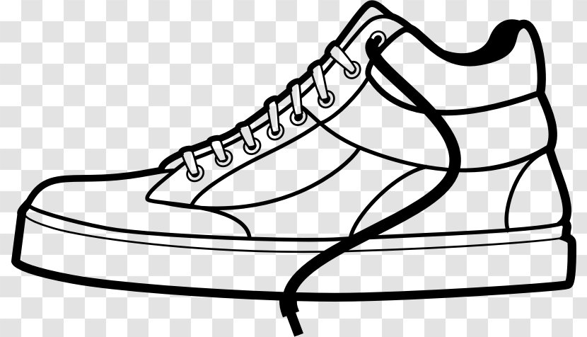 Clip Art Shoe Black & White - Training - M Sneakers Cross-training Transparent PNG