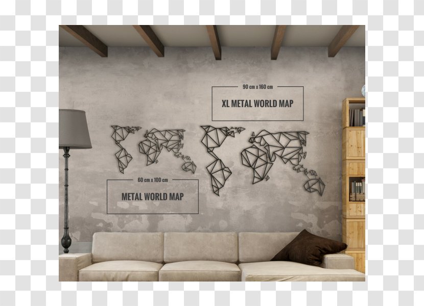 World Map Wall Decal Metal - Early Maps - Metallic Stage Decoration Transparent PNG