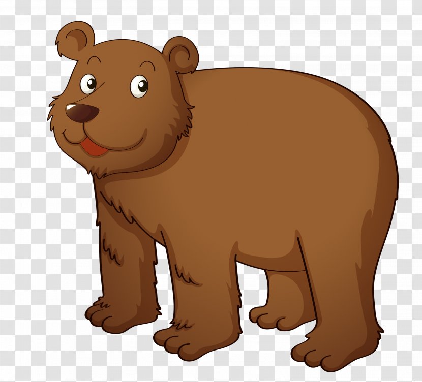 Brown Bear Cartoon Clip Art - Heart - Vector Material Transparent PNG