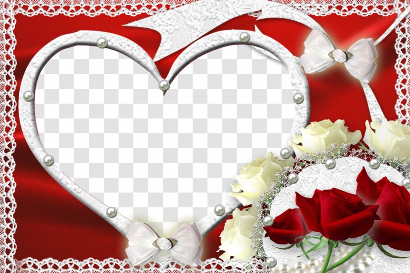 Picture Frames Photography Valentine's Day Mother's - Valentine S - Red Frame Heart Png Transparent PNG