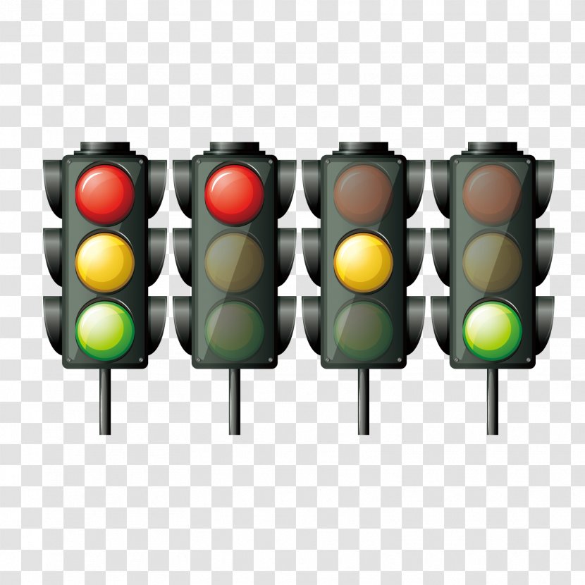 Traffic Light Road Sign - Lamp - Vector Lights Transparent PNG