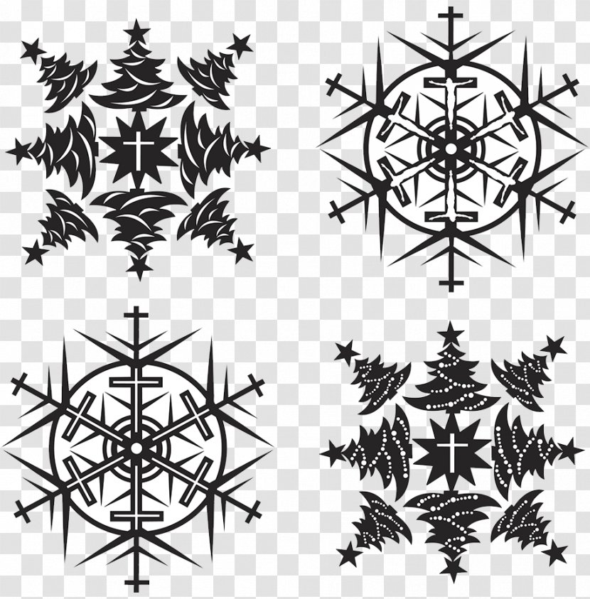 Christmas Snowflake Pattern - Triangle - Motif Transparent PNG