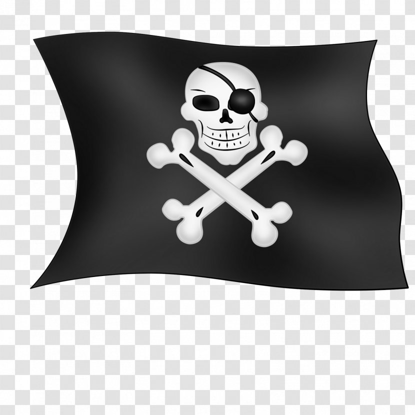 Skull Piracy Jolly Roger - Bone - High Resolution Pirate Clipart Transparent PNG