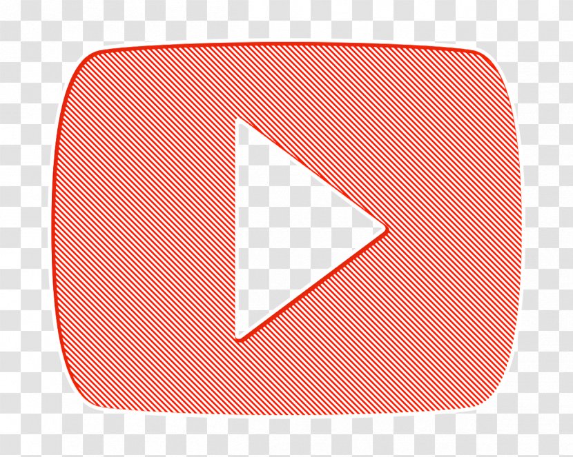 Video Icon Youtube - Rectangle - Peach Transparent PNG