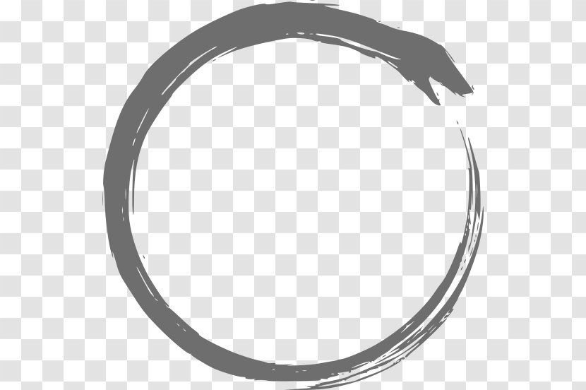 Ouroboros Snakes Ensō Tattoo Symbol - Monochrome Transparent PNG