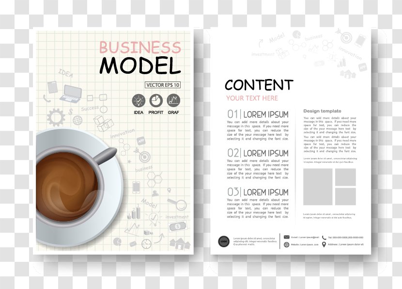 Coffee Cafe Magazine Design Flyer - Poster - Leaflets Transparent PNG