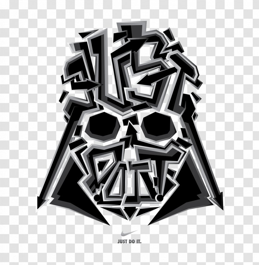Logo Brand Product Design Font - Monochrome - Darth Vader Head Transparent PNG