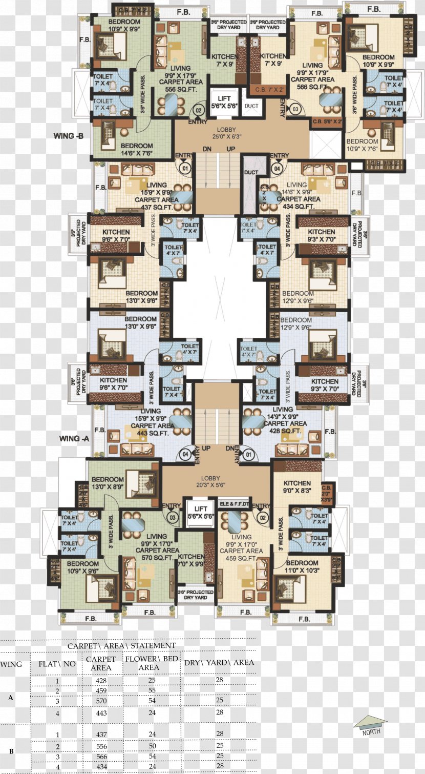 Floor Plan JVM TWIN TOWER SPACES Apartment Transparent PNG