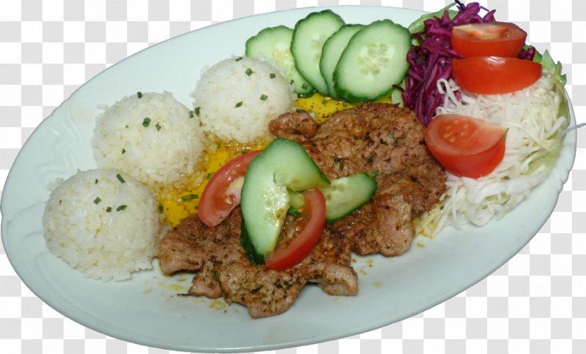 Cooked Rice Kebab Asian Cuisine Plate Lunch - Grilled Food Transparent PNG