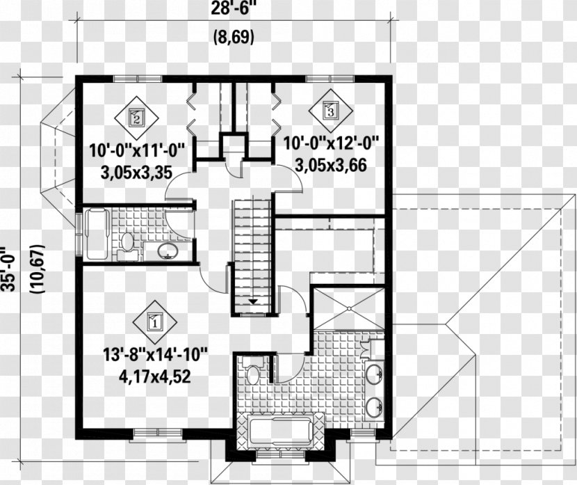 Paper Floor Plan Technical Drawing House - Standard - European Style Square Transparent PNG