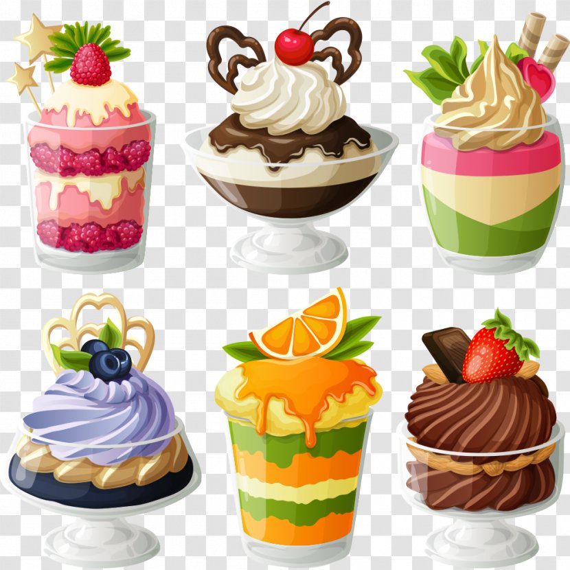Ice Cream Mousse Bakery Dessert Clip Art - Whipped Transparent PNG