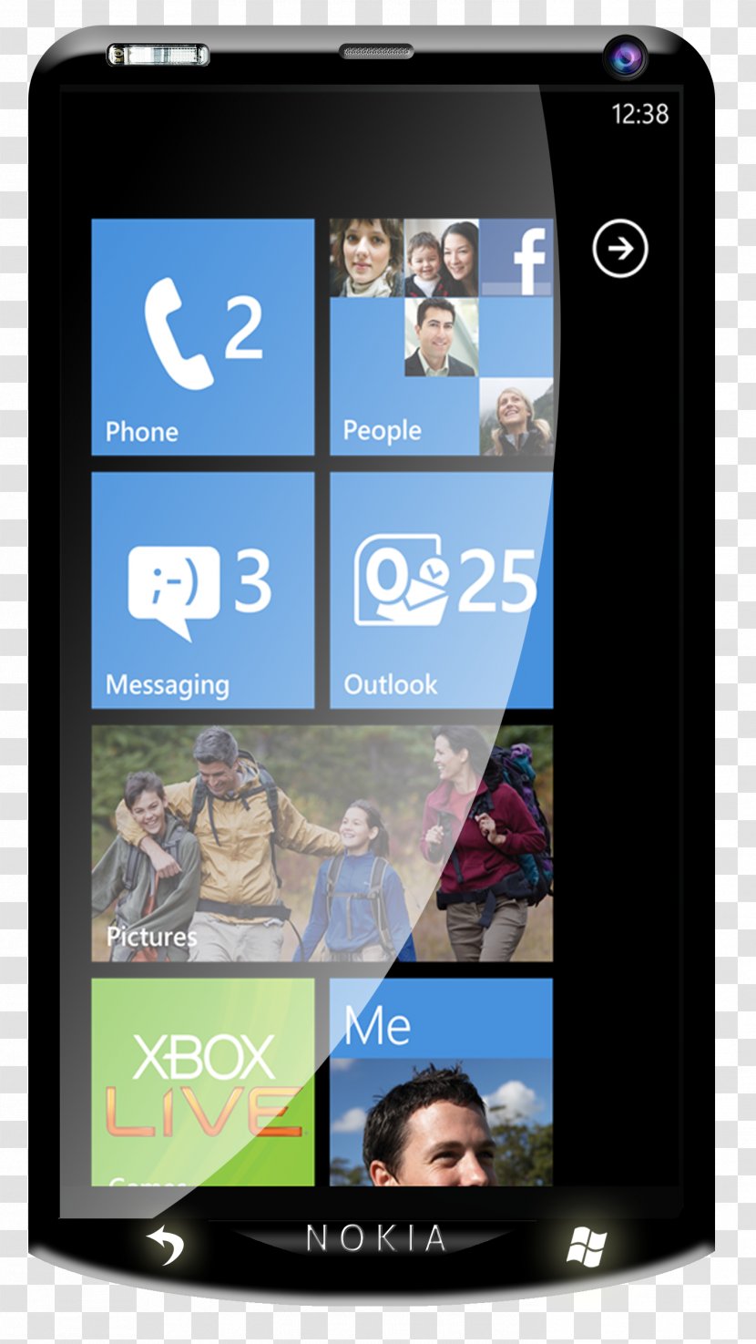 HTC 7 Trophy Windows Phone Smartphone - Android Transparent PNG