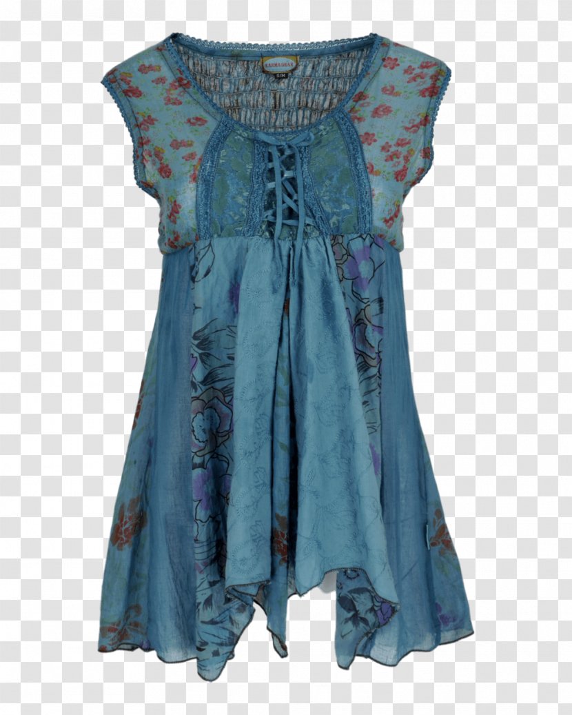 Clothing Dress Sleeve Top Hoodie - Aqua - Vest Transparent PNG