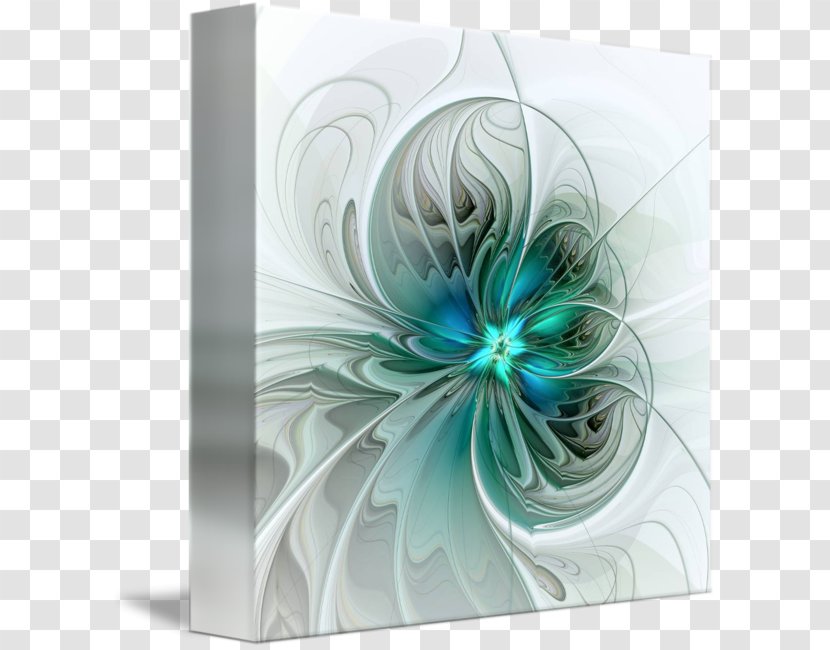 Painting Canvas Still Life Art Turquoise - Flower - Abstract Blue Transparent PNG