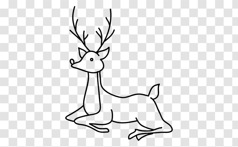 Reindeer Vector - Monochrome - Wildlife Transparent PNG