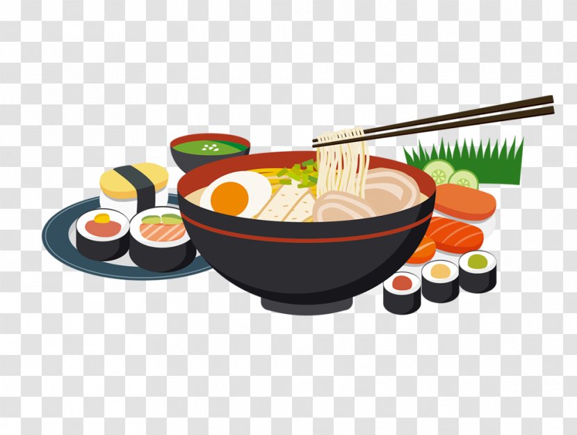 Ramen Sushi Tempura Japanese Cuisine Food - Dessert - Sub-surface Dishes Transparent PNG