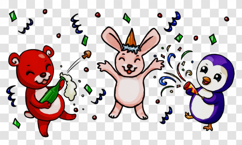 Cartoon Happy Rabbits And Hares Smile Transparent PNG