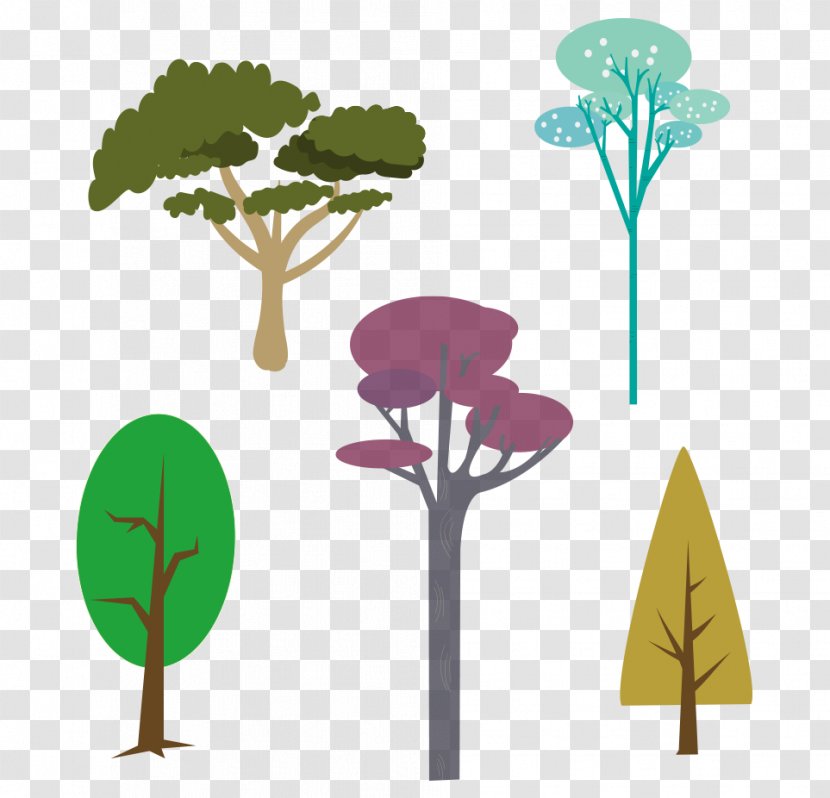 Branch Tree Leaf Drawing - Vector Trees Transparent PNG