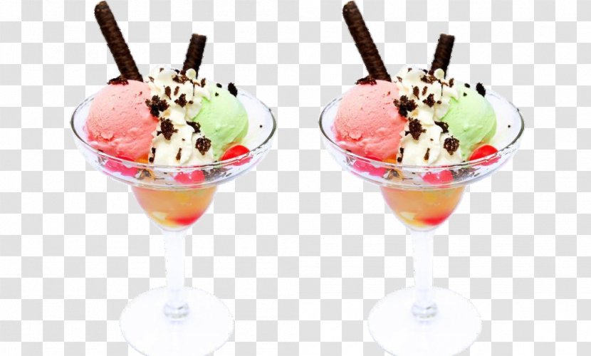 Ice Cream Sundae Cocktail Frozen Yogurt Parfait - Knickerbocker Glory - Chocolate Snowball Cup Transparent PNG