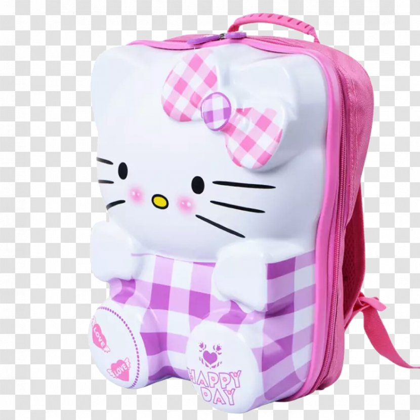 Hello Kitty Suitcase Cat Travel - Purple Transparent PNG