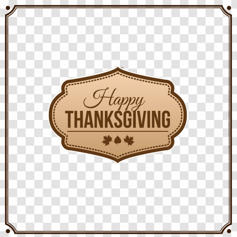 Thanksgiving Icon - Text - European And American Metal Frame Card Transparent PNG