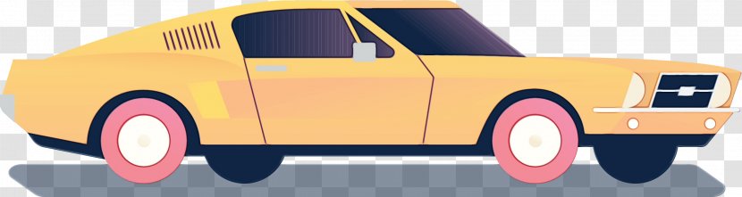 Land Vehicle Motor Car Yellow - Compact Sedan Transparent PNG