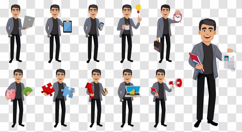 Social Group People Standing Cartoon Team - Formal Wear - Businessperson Whitecollar Worker Transparent PNG