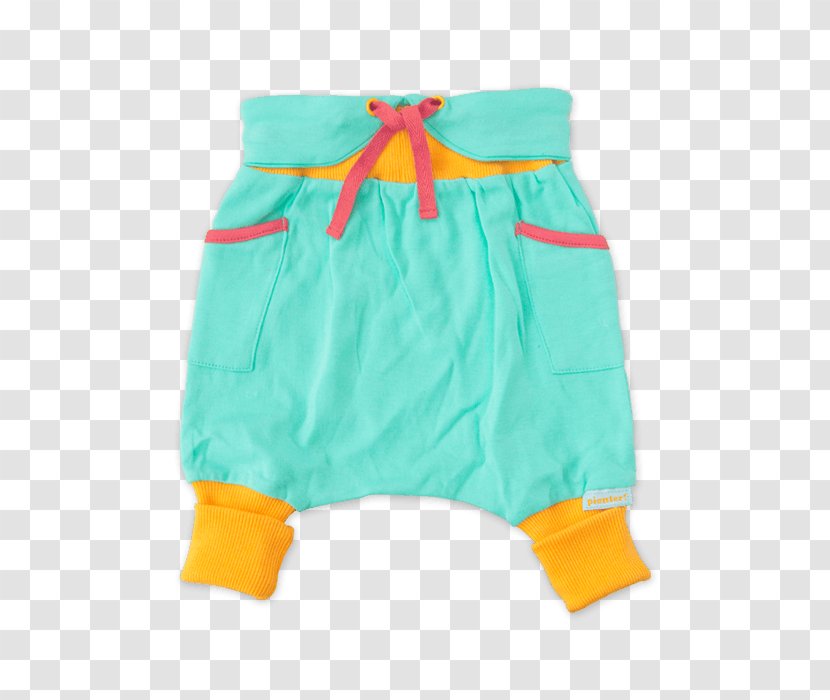 Shorts Turquoise Pants Sleeve - Yellow - Folded Transparent PNG