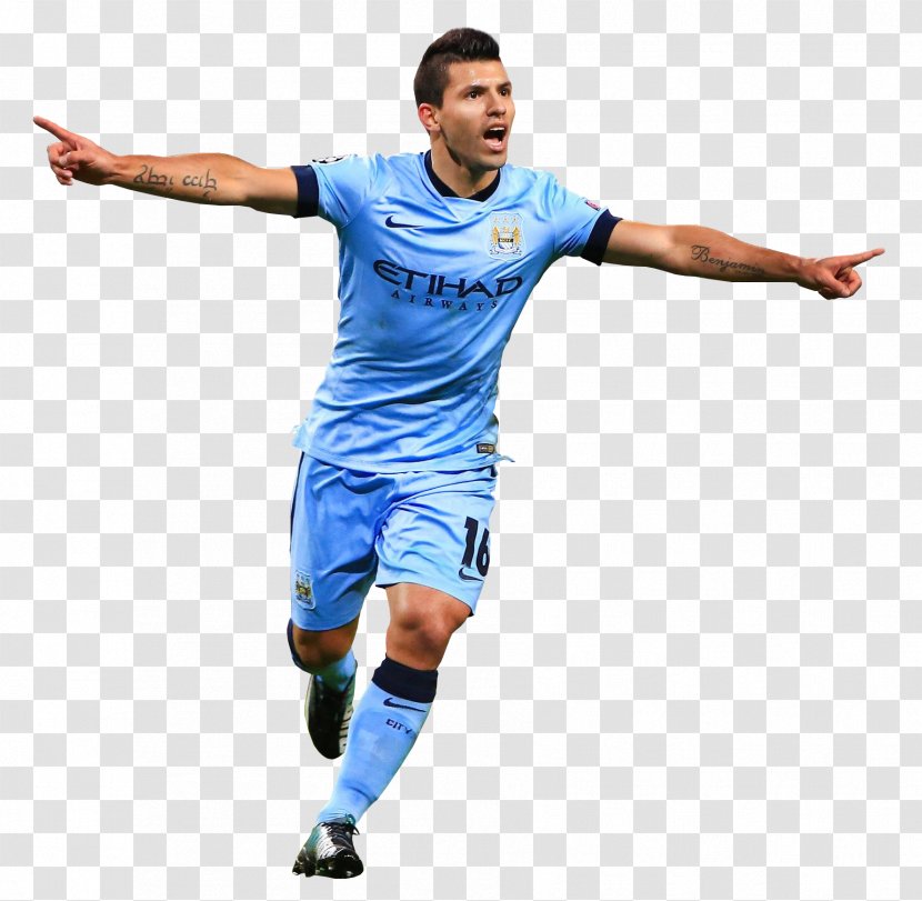 Manchester City F.C. Football Player Jersey Team Sport - T Shirt - Sergio Aguero Transparent PNG