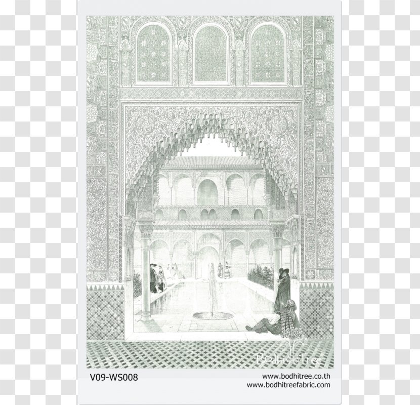 Alhambra Art Drawing Arabesque Ornament - Black And White - Thai Buddha Decoration Transparent PNG
