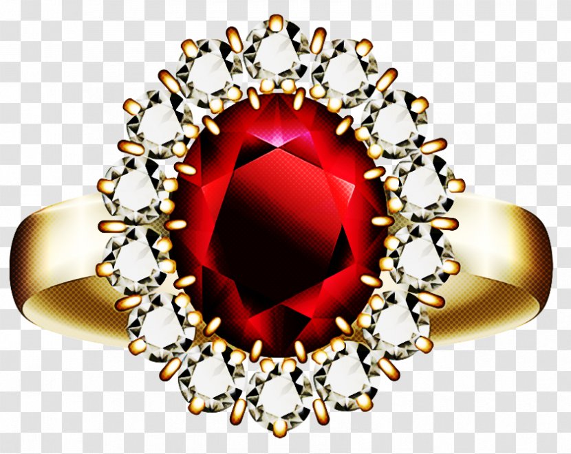 Engagement Heart - Red - Metal Brooch Transparent PNG