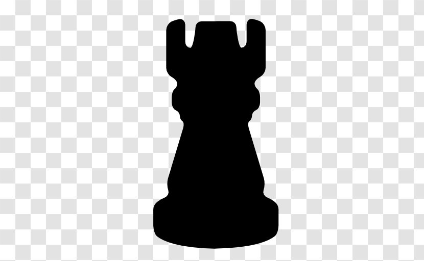 Chess Piece Rook Pawn - Black And White Transparent PNG