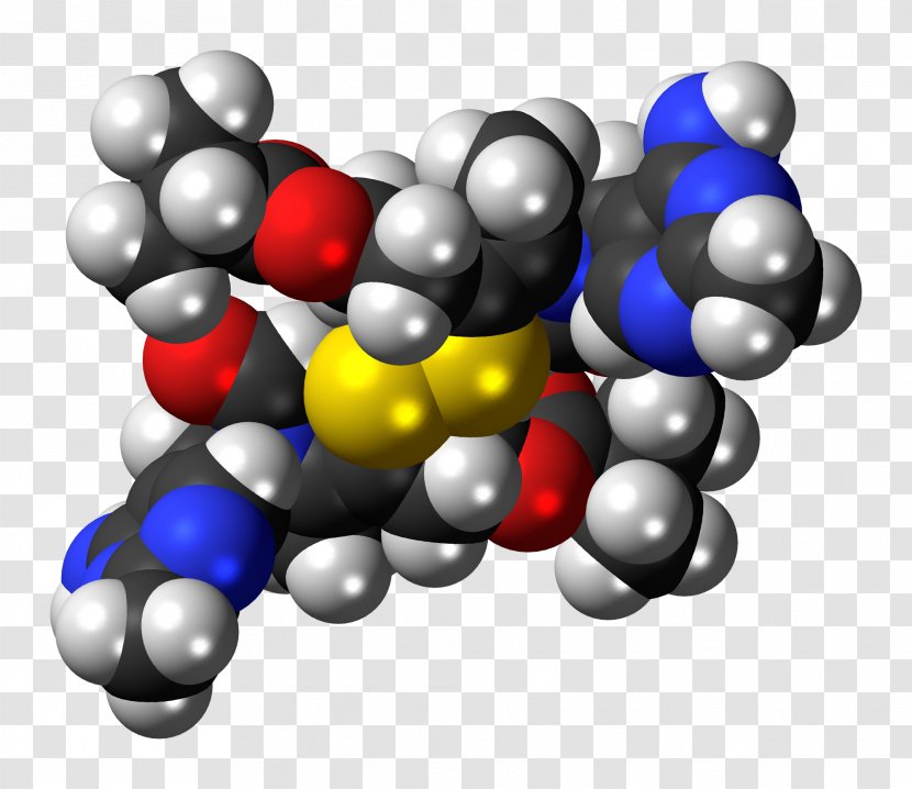 Sulbutiamine Molecule Thiamine Fursultiamine Dietary Supplement - Spacefilling Model - Lipophilicity Transparent PNG